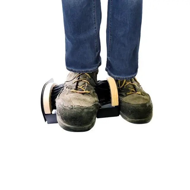 Alt view image 3 of 3 - Boot and Shoe Brush Cleaner Scraper for Outdoor Mud with Folding Sides by Trademark Innovations