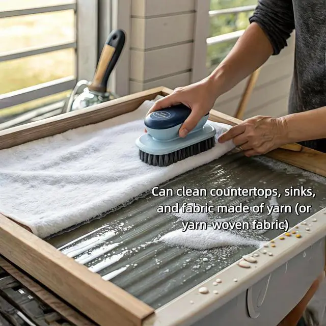 Alt view image 4 of 7 - Laundry Brush, Shoe Brush, Floor Tiles, Kitchen, Carpet, Household Cleaning, Etc. Easy to Hold Set of 2 Pieces