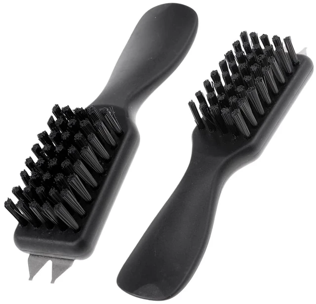 Main image of 2pcs Durable Golf Shoes Brush Dirt Mud Remover, Nylon Cleaning Bristles with Shoehorn Handle and Spike Wrench
