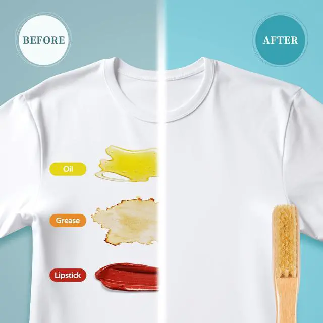 Alt view image 7 of 7 - Laundry Stain Brush, Natural Soft Boar Bristles, Removes Tough Stains from Delicate Fabrics Like Knits, Cotton, and Linens, Gentle on Fabrics, No Damage