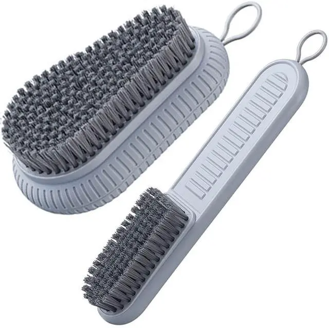 Main image of Cleaning Brush Soft Bristle Brush Laundry Scrub Brush Clothes & Shoes Brush | 2 Pack Scrubbing Brush Easy to Grip Household Cleaning Brushes Tool for Countertops Bathtubs