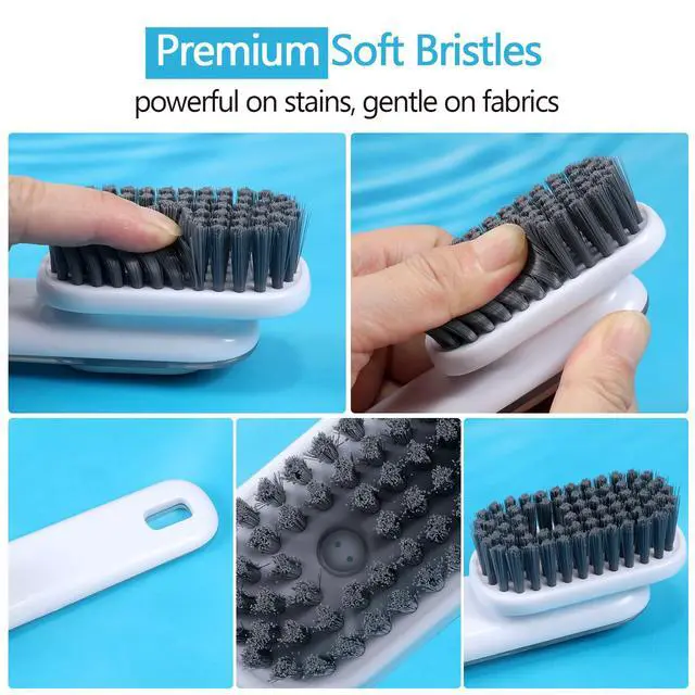 Alt view image 3 of 7 - Shoe Brush, Laundry Stain Brush, Liquid Dispenser Shoe Cleaning Brush | Sneaker Cleaner Brush for Tennis, Running, Golf, Work on Most Shoes, Multi-Purpose Cleaning Brush for Household & Outdoor