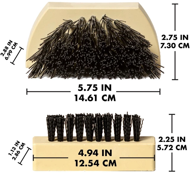 Alt view image 2 of 6 - Replacement Brushes - 2 Side & 2 Bottom Boot Scraper Brushes - Compatible Original & Extra Wide Boot Scrubbers