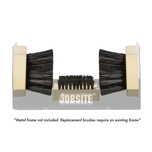 Alt view image 6 of 6 - Replacement Brushes - 2 Side & 2 Bottom Boot Scraper Brushes - Compatible Original & Extra Wide Boot Scrubbers