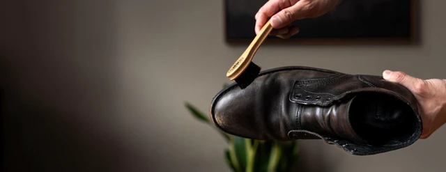Alt view image 2 of 4 - Horsehair Dauber Brush - for Leather Shoes & Boots | Horsehair Shoe Dauber Brush - Evenly Applies Leather Creams & Polishes to Shoes & Boots with a Comfortable Concave Handle