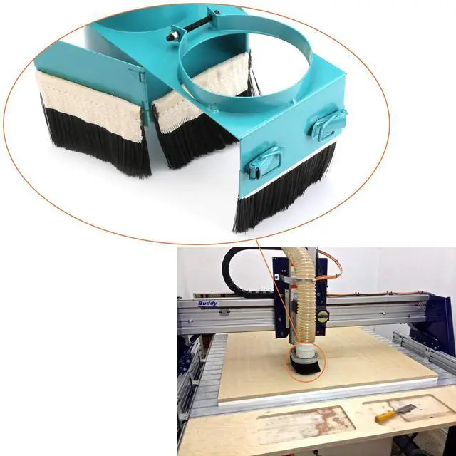 Alt view image 6 of 7 - 100mm Dust Shoe Brush, STARVAST CNC Vacuum Brush for Vacuum Cleaner Engraving Machine Dust Cover Work on CNC Router Spindle Motor