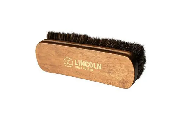 Alt view image 2 of 3 - Horsehair Shoe Shine Brush 100% Genuine Horsehair Bristles & Ergonomic Concave Wood Handle Premium Shine Brush for Leather Shoes, Boots & Accessories