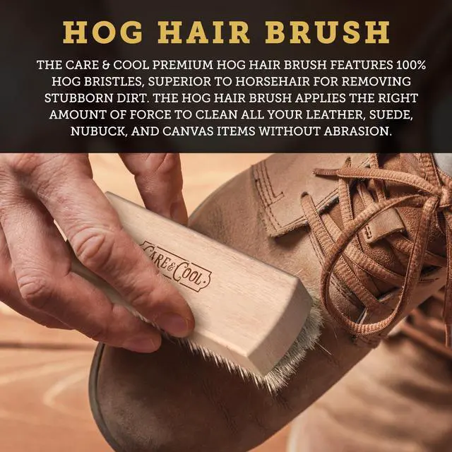 Alt view image 6 of 7 - Suede & Nubuck Cleaning Kit, Hog Hair Brush & Eraser, 2-Piece | Lift Dirt, Erase Marks & Revive Nap with Dry Care; 100% Hog Hair Brush & Rubber Eraser; For Shoes, Boots, Bags & Jackets