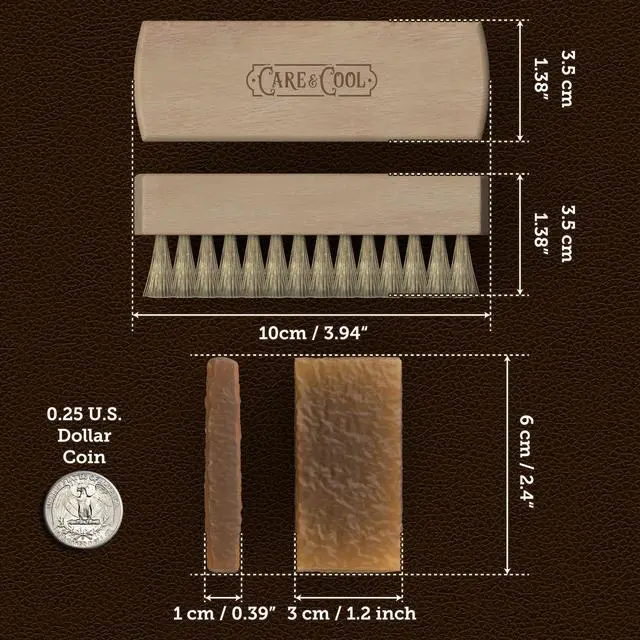 Alt view image 7 of 7 - Suede & Nubuck Cleaning Kit, Hog Hair Brush & Eraser, 2-Piece | Lift Dirt, Erase Marks & Revive Nap with Dry Care; 100% Hog Hair Brush & Rubber Eraser; For Shoes, Boots, Bags & Jackets