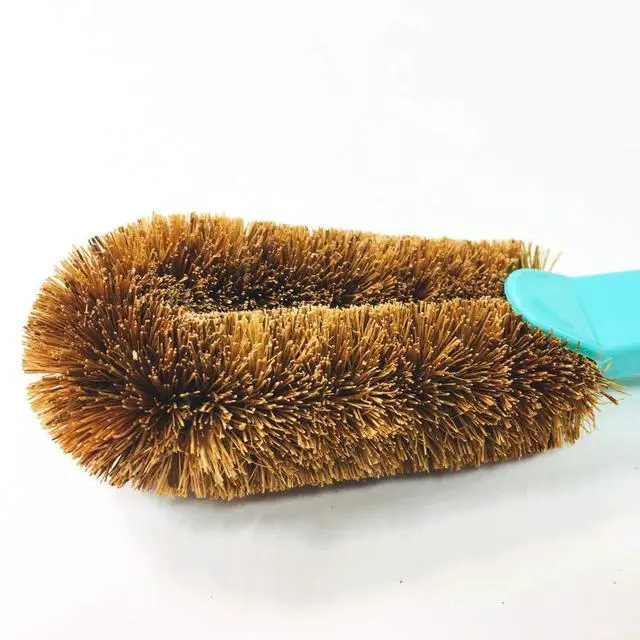 Alt view image 4 of 5 - Palm Shoes Brush - Kamenoko Tawashi Scrubber, 2 Count | Natural Fibers, Dirt Remover, Sneaker Wash