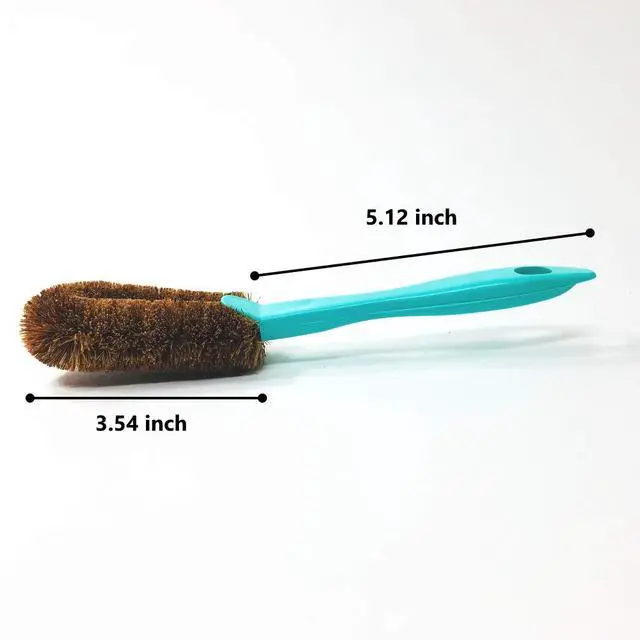 Alt view image 3 of 5 - Palm Shoes Brush - Kamenoko Tawashi Scrubber, 2 Count | Natural Fibers, Dirt Remover, Sneaker Wash