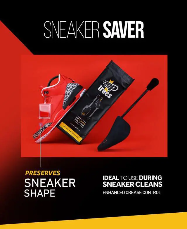 Alt view image 2 of 7 - Shoe Shaper Trees (2 Pairs) Prevents Creases & Maintains Sneaker Shape | Fits US 6-13 (Black)