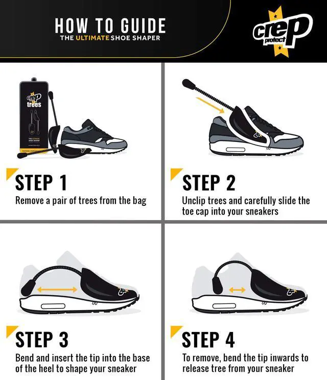 Alt view image 6 of 7 - Shoe Shaper Trees (2 Pairs) Prevents Creases & Maintains Sneaker Shape | Fits US 6-13 (Black)
