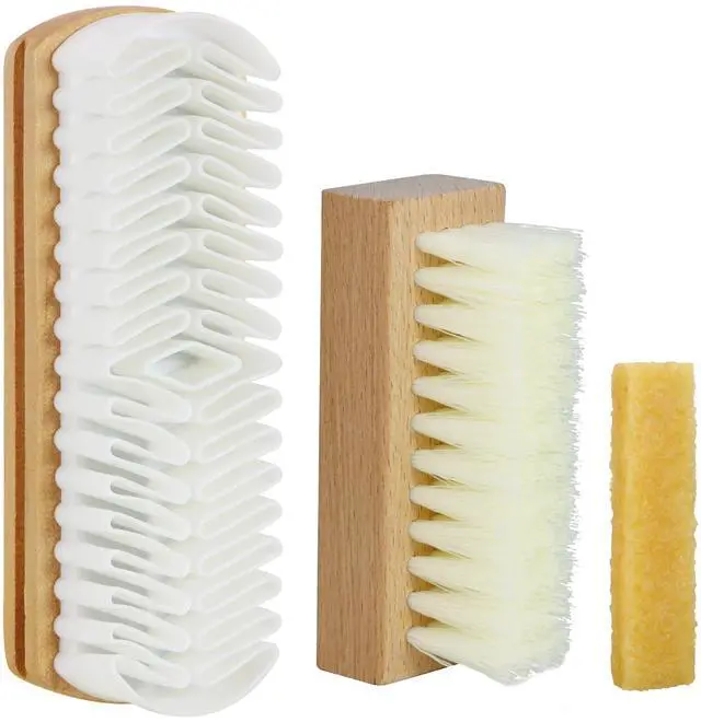 Main image of 3Pcs Suede Shoe Brush and Eraser Kit | Professional Suede Nubuck Cleaning Brush Set for Shoes Cleaning & Boots Care