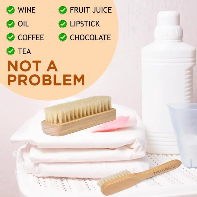 Alt view image 5 of 7 - Laundry Brush Set, Soft Boar Bristle and Compact Wood Handle | Gentle on Delicate Fabrics, Stain Scrub Brush for Clothes, Delicate Knits, Washable Spot & Garment Care Cleaner