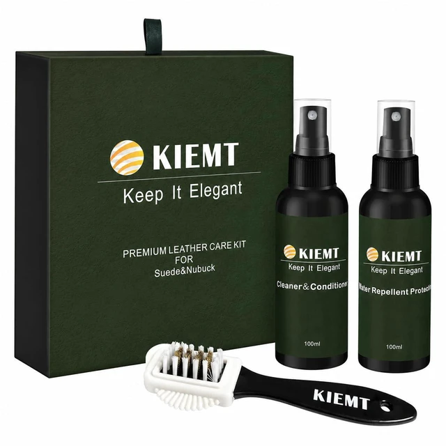 Main image of KIEMT Premium Suede & Nubuck Cleaner Kit, Leather Care Set with Suede Cleaner, Protector, Suede Brush, Suede Cleaning Kit Protect & Restore Shoes, Boots, Jackets, Uggs, Furniture, Handbag and Apparel