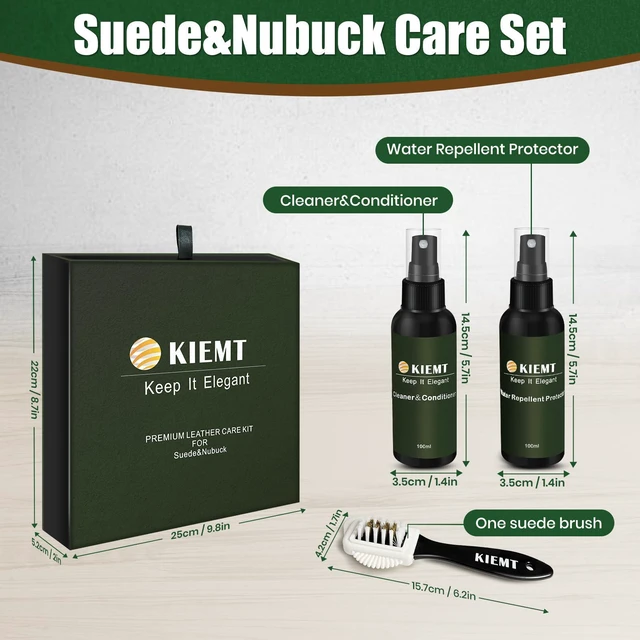 Alt view image 7 of 7 - KIEMT Premium Suede & Nubuck Cleaner Kit, Leather Care Set with Suede Cleaner, Protector, Suede Brush, Suede Cleaning Kit Protect & Restore Shoes, Boots, Jackets, Uggs, Furniture, Handbag and Apparel