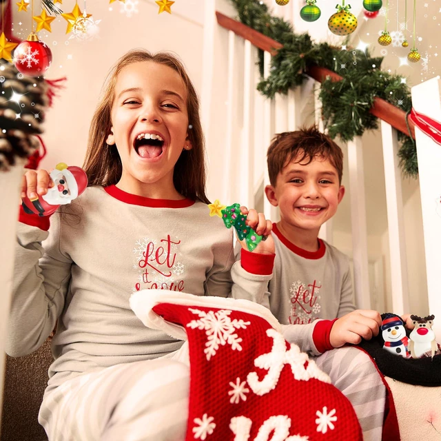Alt view image 2 of 7 - 4.2in Large Christmas Squishies - 4pcs Mochi Squishy Toys, Stress Relief Balls for Boys Girls Kids Christmas Fidgets Stocking Stuffer Kawaii Cute Party Favors