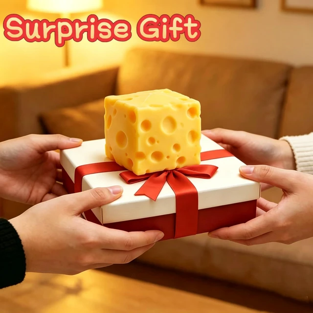 Alt view image 4 of 7 - Cheese Squishy Realistic Cheese Block Fidget Toy Anxiety Relief Desk Decor Funny Food Theme Squeeze Cheese for Office Home