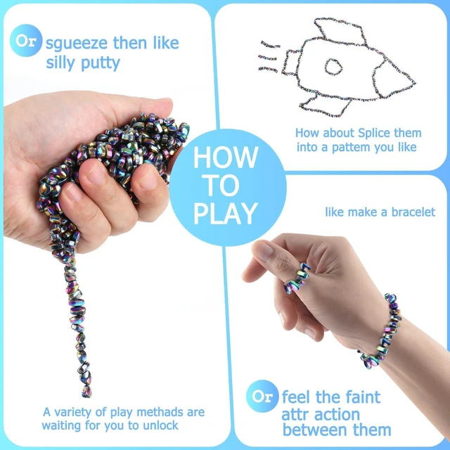 Alt view image 4 of 7 - 550PCS Magnetic Fidget Toys for Adults and Teens, Sensory Toys with ADHD | Stocking Stuffer Gifts for Men and Women; Quiet Sensory Fidgets for Teens with Autism; Classroom Prizes, Desk and Travel Toys