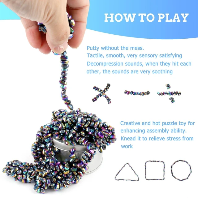 Alt view image 6 of 7 - 550PCS Magnetic Fidget Toys for Adults and Teens, Sensory Toys with ADHD | Stocking Stuffer Gifts for Men and Women; Quiet Sensory Fidgets for Teens with Autism; Classroom Prizes, Desk and Travel Toys
