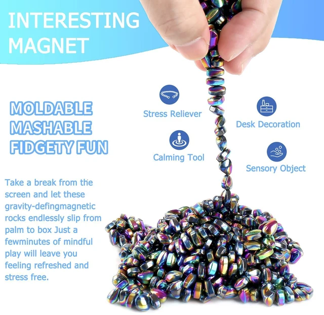 Alt view image 7 of 7 - 550PCS Magnetic Fidget Toys for Adults and Teens, Sensory Toys with ADHD | Stocking Stuffer Gifts for Men and Women; Quiet Sensory Fidgets for Teens with Autism; Classroom Prizes, Desk and Travel Toys