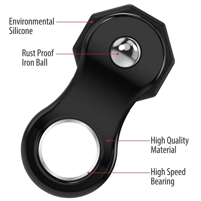 Alt view image 5 of 7 - Fidget Toy,Fidget Spinners Toy for Adults and Kids,Gifts Suitable for Children with Autism and ADHD,Quiet Office Desk Toy,Excellent for Relieving Stress and Anxiety Toys (Black)