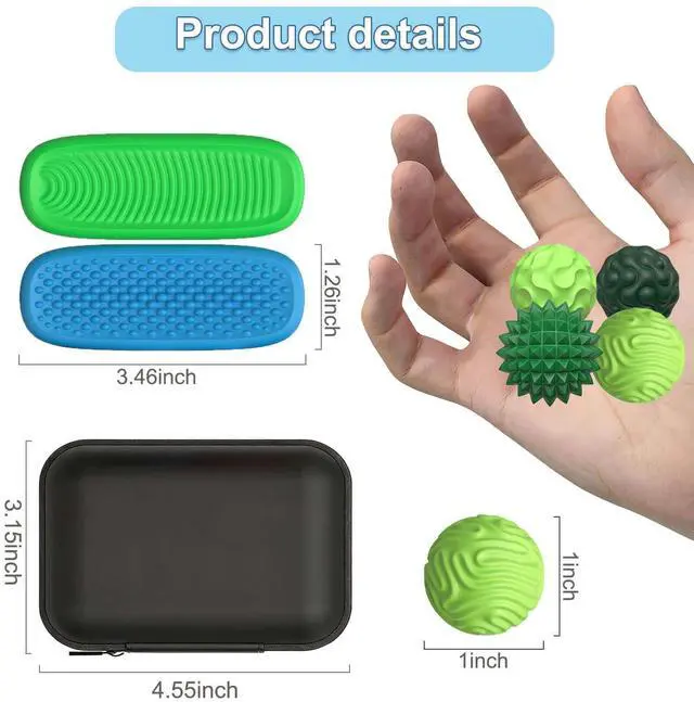 Alt view image 6 of 6 - Silicone Magnetic Balls and Sensory Stones Fidget Toys for Adults & Teens, 6 PCS Stress Relief Sensory Toys for Autism ADHD Anxiety, Office Desk Toys, Stocking Stuffers for Adults Teens Gift