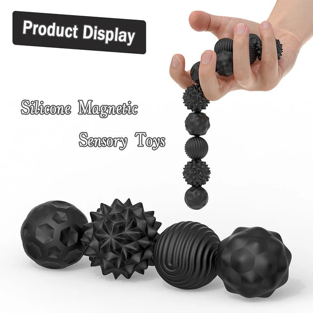 Alt view image 3 of 6 - Magnetic Fidget Balls Toys, Silicone Sensory Stress Relief Toy for Adults,Teens with Autism, Anxiety, ADHD, Fidget Magnets & Magnetic Toy Fun Gift