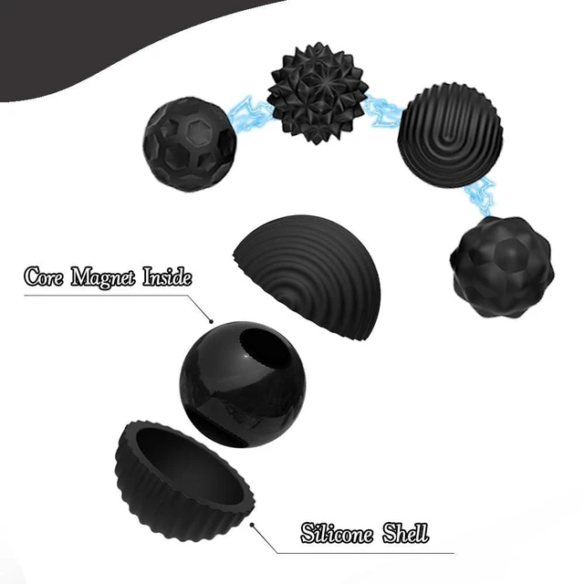 Alt view image 5 of 6 - Magnetic Fidget Balls Toys, Silicone Sensory Stress Relief Toy for Adults,Teens with Autism, Anxiety, ADHD, Fidget Magnets & Magnetic Toy Fun Gift