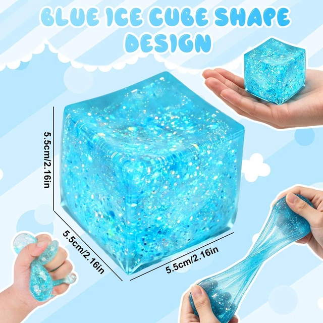 Alt view image 2 of 7 - Squishy Stress for Adults,Squishy Slow Rising Fidget Sensory for Anxiety,Squishies Stress Toys,Stress Relief High Density Ice Squeeze Ball(01-Blue)