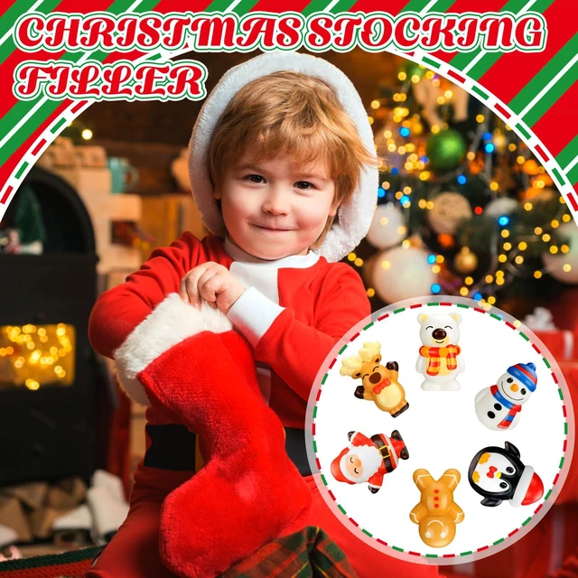 Alt view image 4 of 6 - 6 Pcs Christmas Slow Recovery Toys, 4.3" Small Christmas Toys | Squeeze Christmas Toys, Stress Relief Decorations, Santa Reindeer Penguin Snowman Designs, Stocking Stuffers, Party Favors