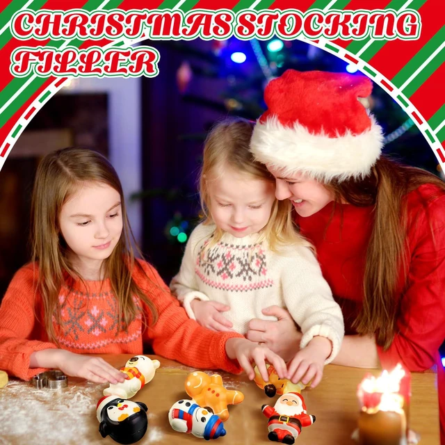 Alt view image 5 of 6 - 6 Pcs Christmas Slow Recovery Toys, 4.3" Small Christmas Toys | Squeeze Christmas Toys, Stress Relief Decorations, Santa Reindeer Penguin Snowman Designs, Stocking Stuffers, Party Favors