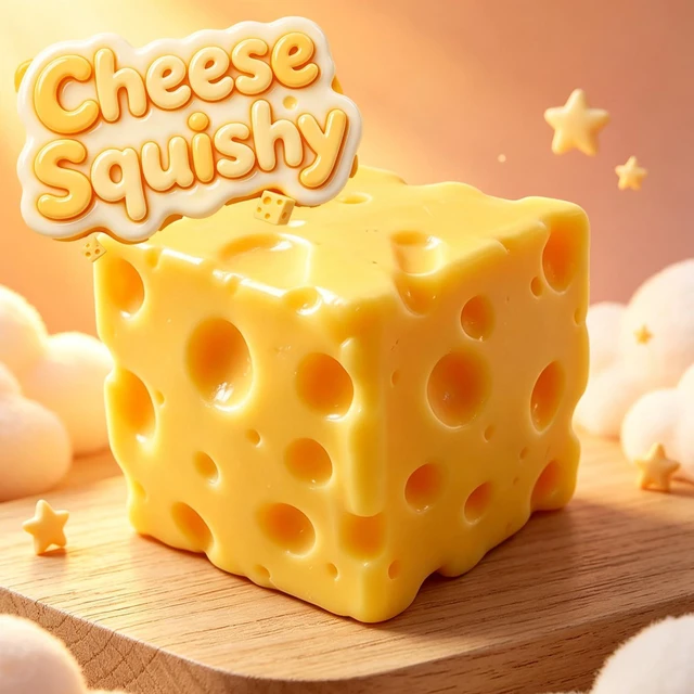 Alt view image 6 of 7 - Yellow Cheese SquishyStress Balls Stress Relief Fidget Stress Relief Original Sensory Gifts for Adults (Yellow-Big)