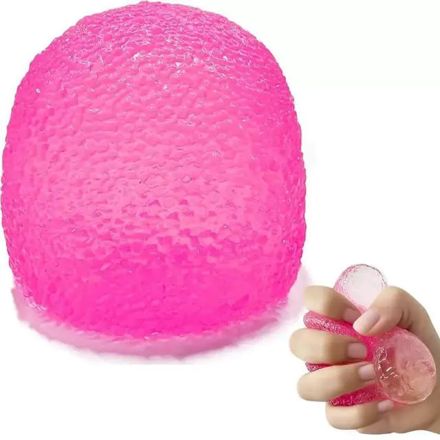 Main image of Squishy Fidget Toys Stress for Kids and Adults, Super Solid Squeeze Ball, Sensory for Stress Relief, Birthdayand Party Favors Gumdrop (Pink)