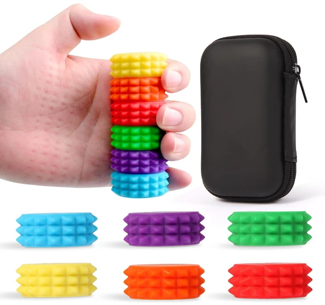 Main image of Stress Balls, 6 Pack Pain Stim Fidget Toys Adults & Teens, Sensory Toys for Kids with Autism ADHD with Storage Box, Stress Relief & Focus Handheld Roller for Office Travel Classroom