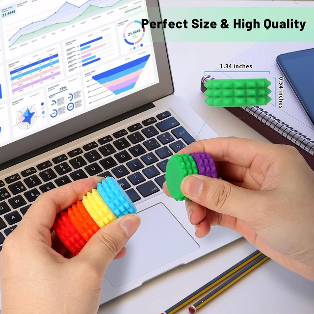 Alt view image 3 of 7 - Stress Balls, 6 Pack Pain Stim Fidget Toys Adults & Teens, Sensory Toys for Kids with Autism ADHD with Storage Box, Stress Relief & Focus Handheld Roller for Office Travel Classroom