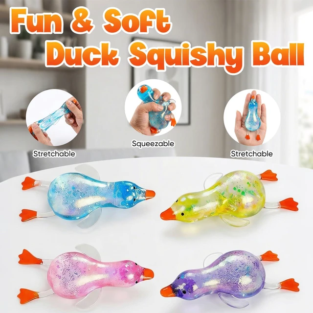 Alt view image 2 of 7 - Duck Squishy Sugar Stress Ball,Soft Duck Stress Relief Squishy Ultra Moldable Slow Rise Relaxing Sensory Fidget for Anxiety Relief Suitable for Adult use in Offices and Homes(Pink)