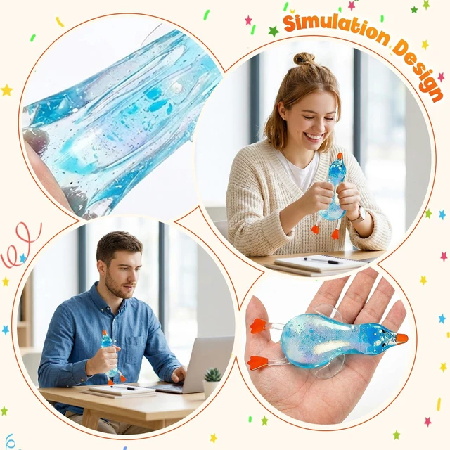 Alt view image 3 of 7 - Duck Squishy Sugar Stress Ball,Soft Duck Stress Relief Squishy Ultra Moldable Slow Rise Relaxing Sensory Fidget for Anxiety Relief Suitable for Adult use in Offices and Homes(Pink)