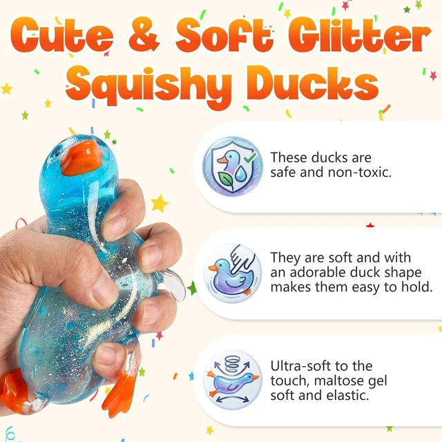 Alt view image 4 of 7 - Duck Squishy Sugar Stress Ball,Soft Duck Stress Relief Squishy Ultra Moldable Slow Rise Relaxing Sensory Fidget for Anxiety Relief Suitable for Adult use in Offices and Homes(Pink)