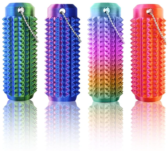 Main image of Ouchies Fidget (4PCS), Pain Stim Fidget Toy for Adults & Teens | 3D Printed Spiky Grippie Stim Keychain, Sensory Toy for Stress Relief & Focus, Office Workers Novelty Gifts for Men (Laser)