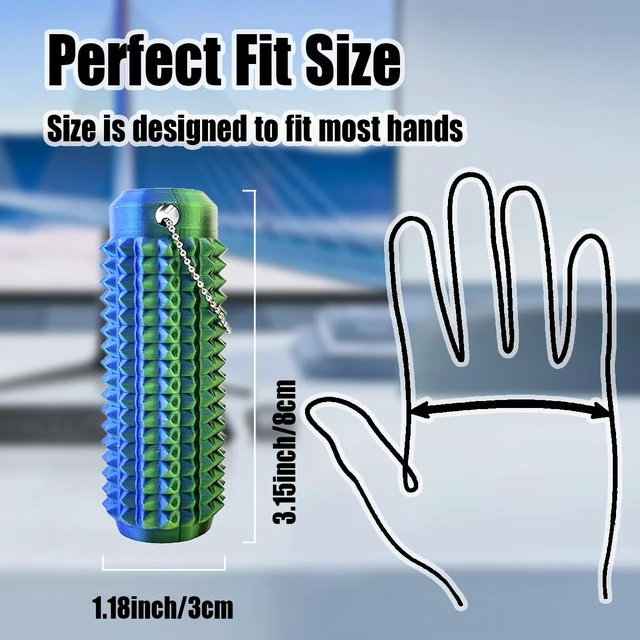 Alt view image 5 of 6 - Ouchies Fidget (4PCS), Pain Stim Fidget Toy for Adults & Teens | 3D Printed Spiky Grippie Stim Keychain, Sensory Toy for Stress Relief & Focus, Office Workers Novelty Gifts for Men (Laser)