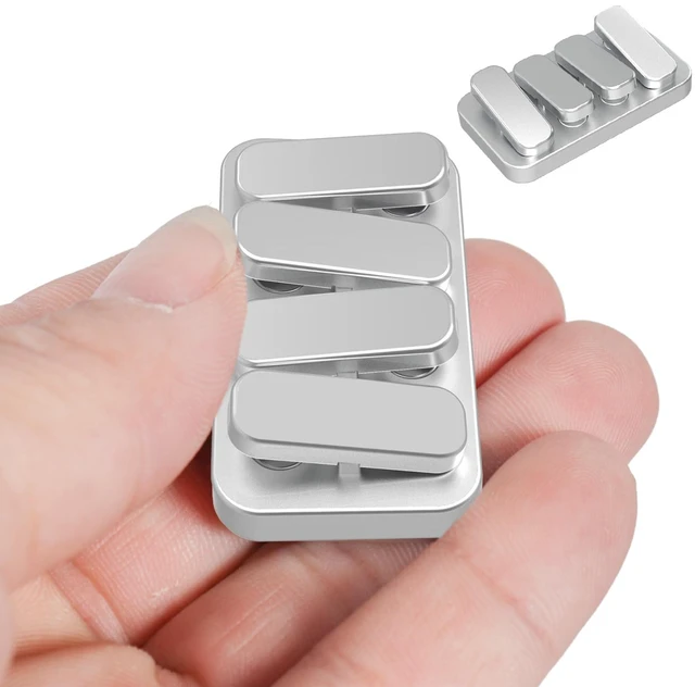 Main image of Fidget Toys Adults Fidget Slider EDC Clicker (Matte Silver)