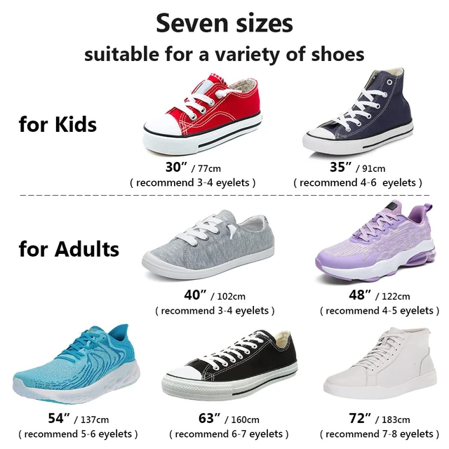 Alt view image 2 of 7 - 3 Pair Flat Shoe laces, 5/16" Wide Shoelaces | Athletic Running Sneakers Shoes Boot Strings