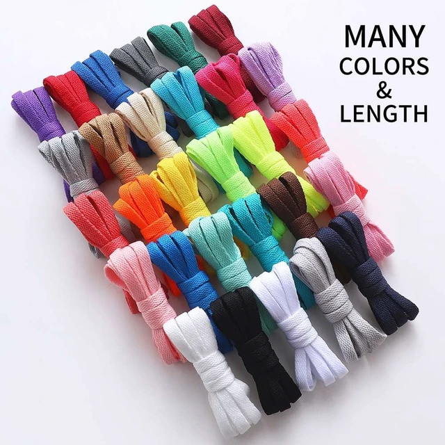 Alt view image 7 of 7 - 59" Flat Black Shoe Laces for Sneakers, Black Shoelaces for Sneakers | 1 Pair 8mm 150 cm Men Women Replacement Shoe Strings, Cordones para Tenis, Tennis Running Gym Athletic Black Shoe Strings