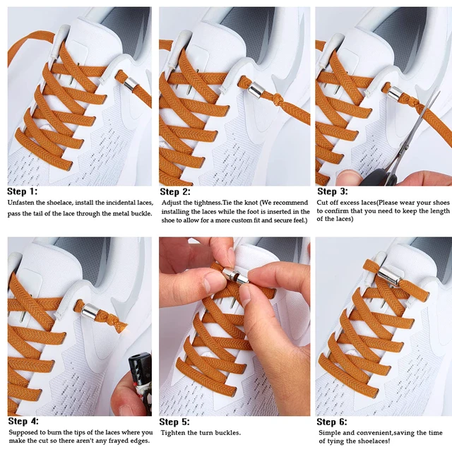 Alt view image 6 of 6 - Elastic Shoe Laces - Elastic No Tie Shoelaces for Adults & Kids Shoes Black