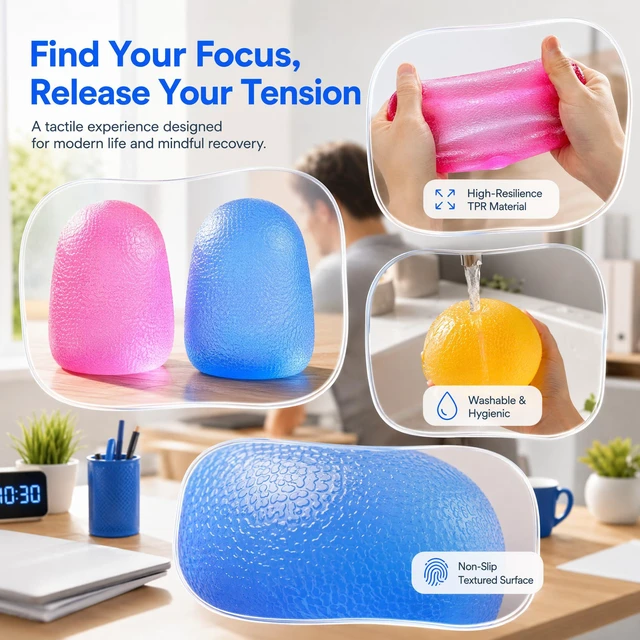 Alt view image 4 of 6 - Purple Soft Stress Ball Figurines, Fun Soft Sensory Squishy | Giant Squishy Stress Relief Ball for Adults Collectible Figurines, Sensory Squishy Decor for Christmas Gifts, Party Favors