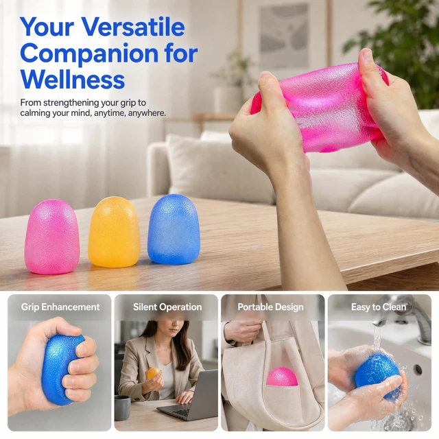 Alt view image 5 of 6 - Purple Soft Stress Ball Figurines, Fun Soft Sensory Squishy | Giant Squishy Stress Relief Ball for Adults Collectible Figurines, Sensory Squishy Decor for Christmas Gifts, Party Favors