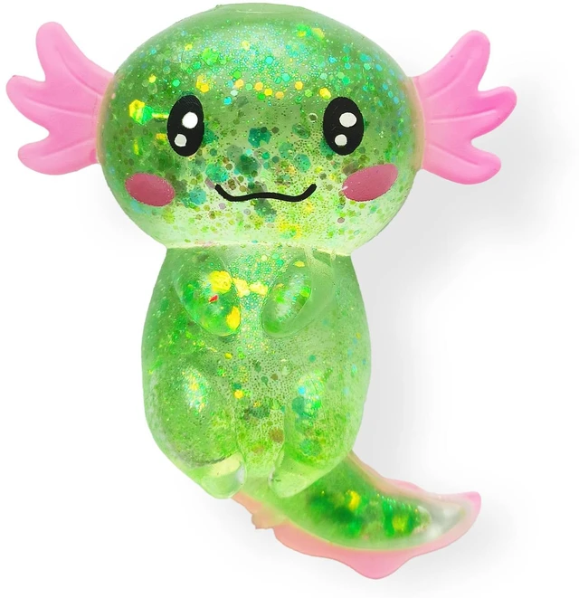 Main image of Squishy Stress Relief Toy Glitter Fidget Toys Cute Malt Sugar Axolotl Toy Fidget Toys Adults Fidget Toy for Kids Youth Adult, Party Favors Anxiety Relief Squishy Toys(Green)