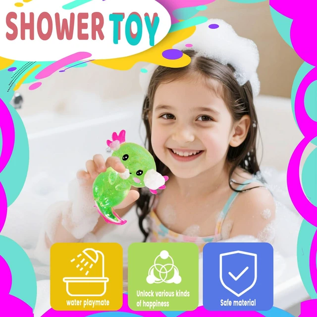 Alt view image 4 of 7 - Squishy Stress Relief Toy Glitter Fidget Toys Cute Malt Sugar Axolotl Toy Fidget Toys Adults Fidget Toy for Kids Youth Adult, Party Favors Anxiety Relief Squishy Toys(Green)